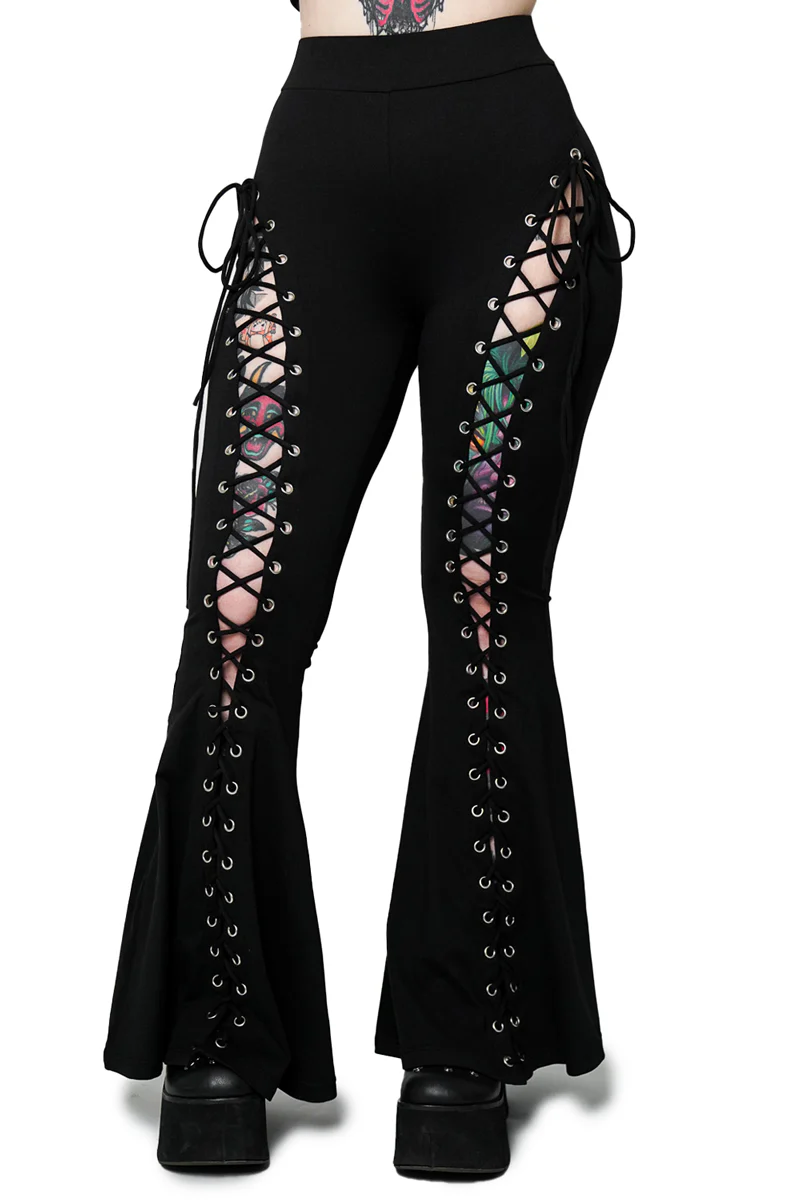 Alice Lace Up Flare Pants - Image 4