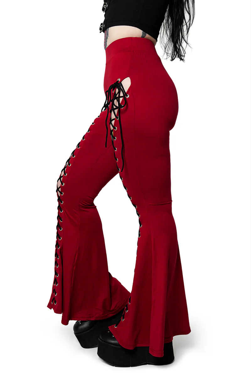 Blood Red Alice Flare Pants - Image 8
