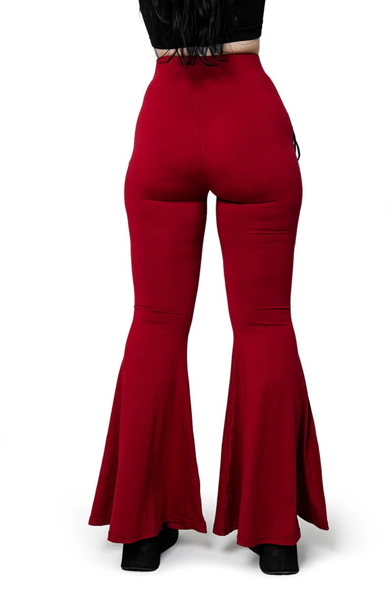 Blood Red Alice Flare Pants - Image 9