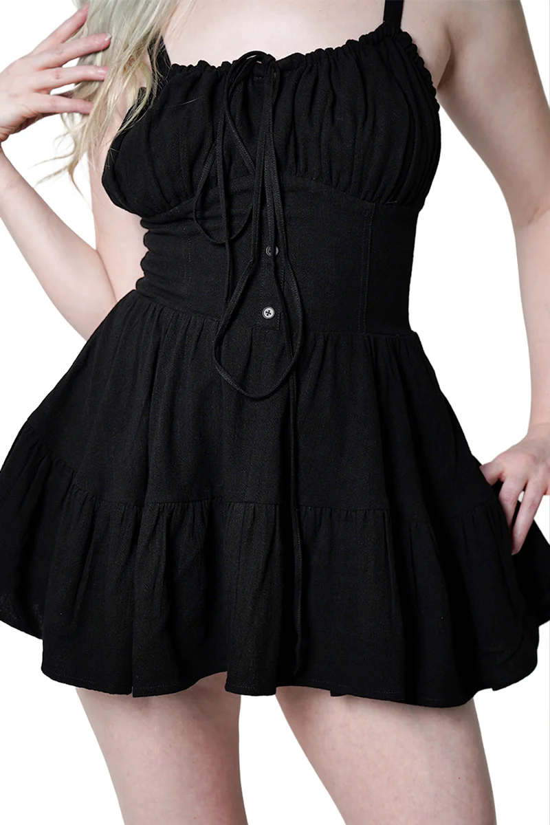 Clara Milkmaid Mini Dress - Image 3