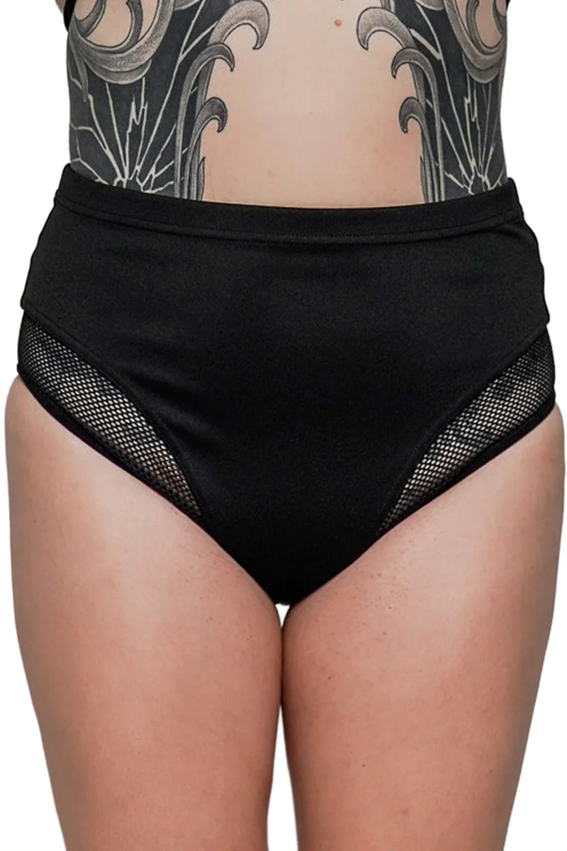 High Waisted Fishnet Bikini Bottoms - Image 16