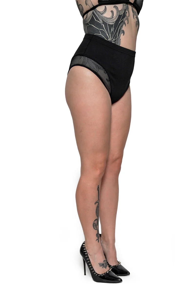 High Waisted Fishnet Bikini Bottoms - Image 17