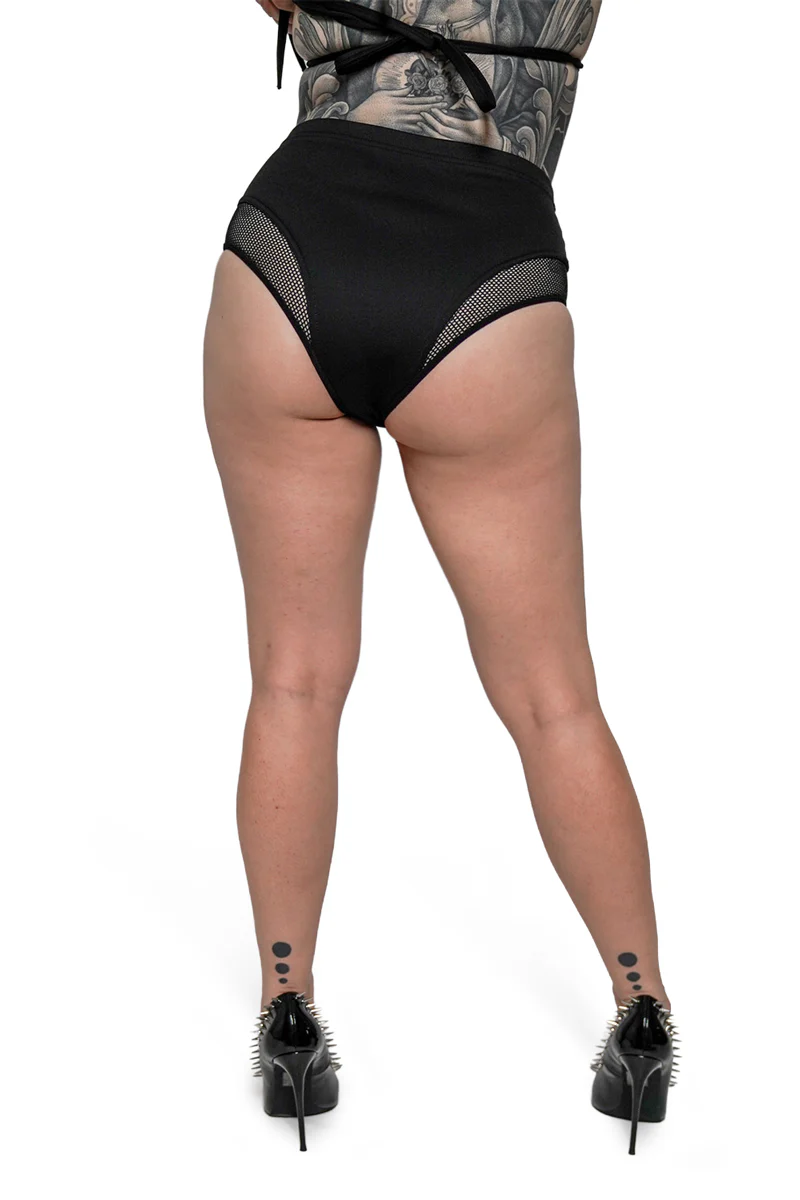 High Waisted Fishnet Bikini Bottoms - Image 18