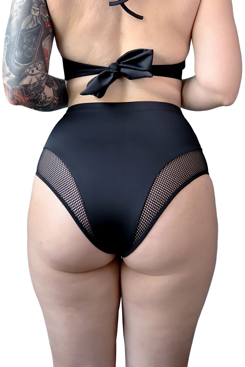 High Waisted Fishnet Bikini Bottoms - Image 4