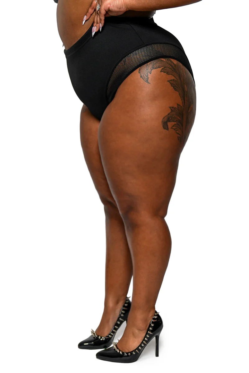 High Waisted Fishnet Bikini Bottoms - Image 7