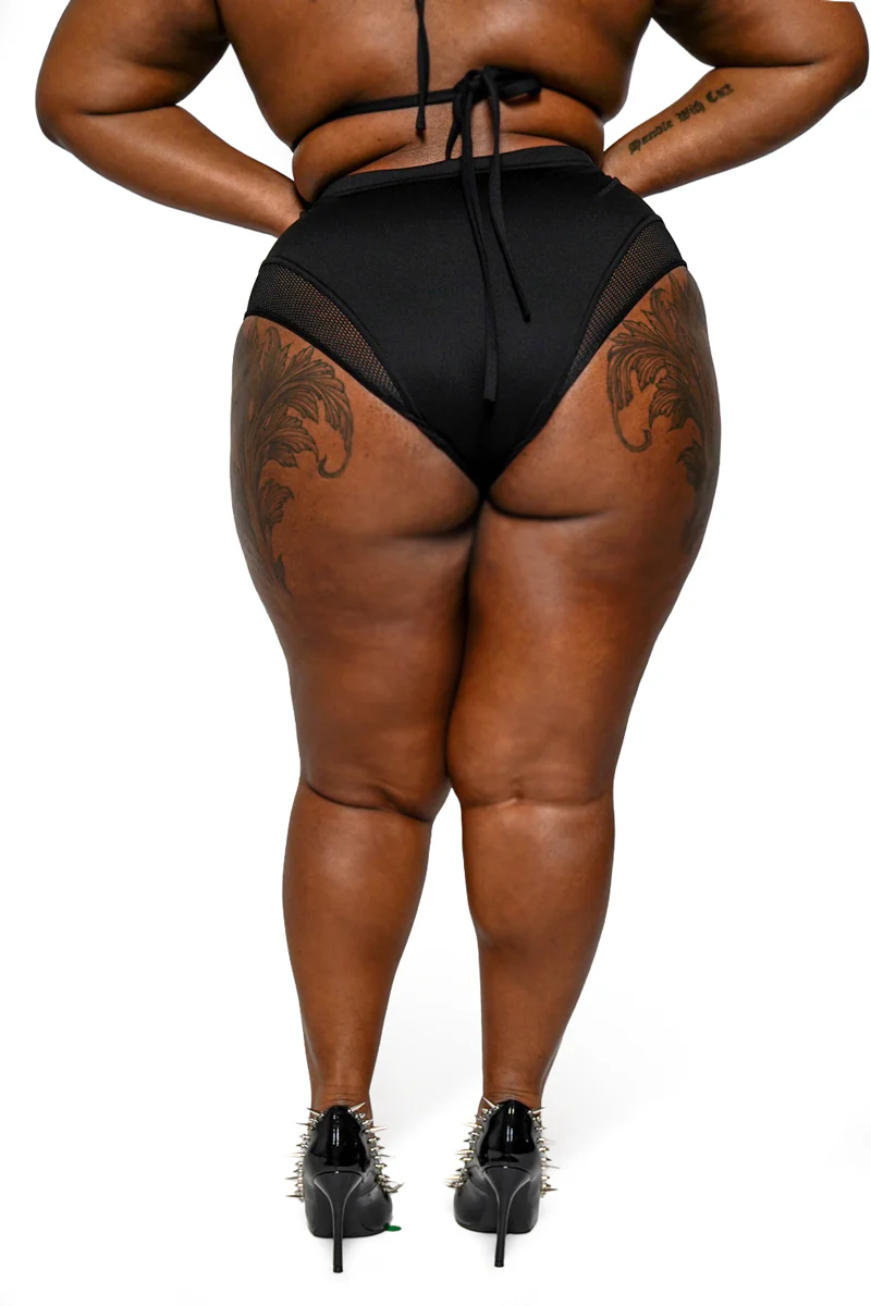 High Waisted Fishnet Bikini Bottoms - Image 8