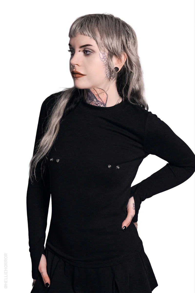 Pierced Long Sleeve Top - Image 11