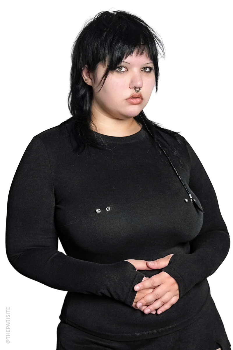 Pierced Long Sleeve Top - Image 4