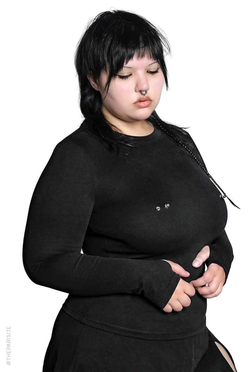 Pierced Long Sleeve Top - Image 6